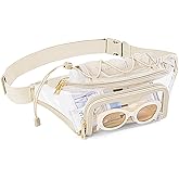 Missnine Clear Fanny Pack for Stadium Events Clear Purse Crossbody Bags for Women with Adjustable Strap Belt Bag for Concert, Sports, Travel