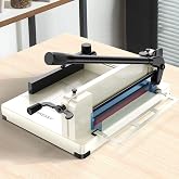 MAKEASY Paper Cutter 12 Inch, Heavy Duty Paper Cutter for A4 Paper, Guillotine Paper Cutter 400 Sheet Capacity, Solid Steel Construction, Beige