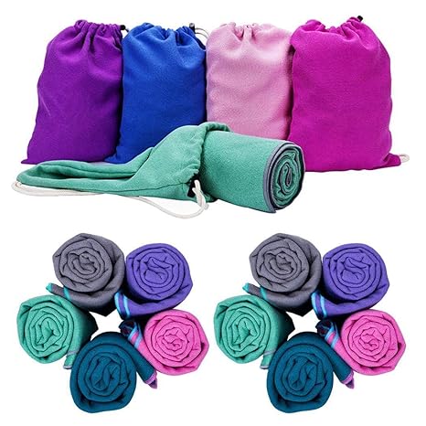 LIOPIO Toalla de Yoga de Microfibra Antideslizante Esterilla ...