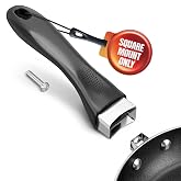 ZOKLU Pot Handles Replacement, 6.1 Inch Bakelite, Metal Screw, Square Mount | Frying Pan Handle Replacement, Nonslip Grip, Steel Base, Heat-Resistant, Stays Cool, Easy Install, for Pots &amp; Saucepans