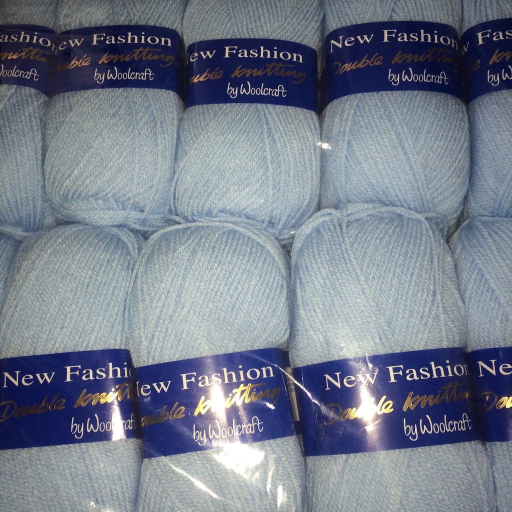 5 x 100g Woolcraft Dk Double Knitting Wool, Yarn (5 x 100g Cloud Blue 6f19)