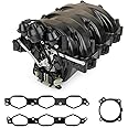 MITZONE Upgrade Intake Manifold with Gasket Compatible with Mercedes 2006-2012 C230 C300 C350 E350 E280 GLK350 ML450 S400 SLK300 R350 V6 272 Engine Replace 2721402401 2721402201 Black