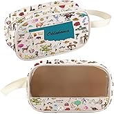 FEELMEM Oklahoma Vacation Travel Gift Zipper Clear Makeup Bag Oklahoma Trip Souvenir Makeup Bag Tourism Merchandise (beige)