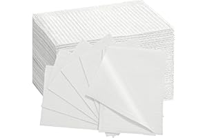 EZEELAI Dental Patient Bibs Disposable Waterproof Dental Paper Bibs 50 PCS, 13" x 18" - 3 Ply Tattoo Bib Sheet Dentist Napkin Nail Paper Towels for Dental Office, Tattoo Shop and Beauty Salon - White