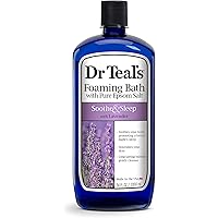Dr Teal’s Foaming Bath with Pure Epsom Salt, Soothe & Sleep with Lavender, 34 fl oz, Purple