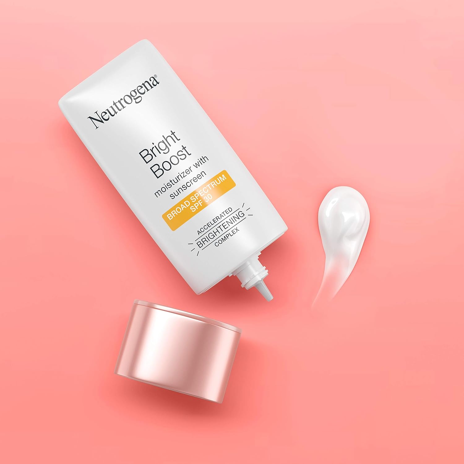 Neutrogena Bright Boost Facial Moisturizer with Broad Spectrum UVA/UVB SPF 30 Sunscreen, Brightening Oil-Free Face Moisturizer with Neoglucosamine, Moringa Seed, Vitamin C & E, 1.0 fl. oz: Beauty