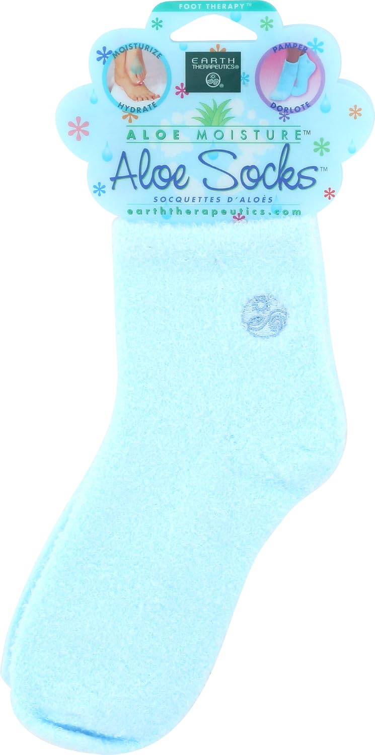 Earth Therapeutics Aloe Socks Blue 