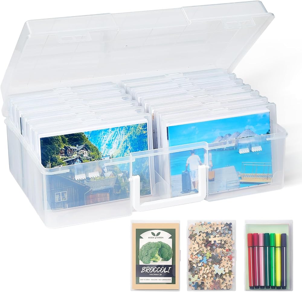 Lifewit Photo Storage Box 4x6 Case 14 Inner Boxes 80-100 Photos