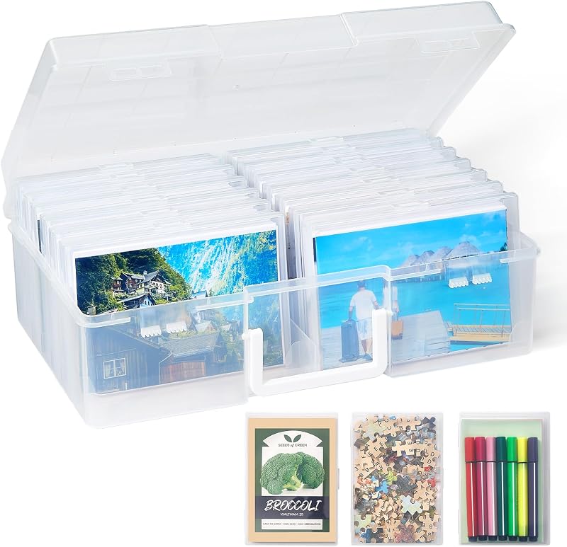 Lifewit Photo Storage Box 4x6 Case 14 Inner Boxes 80-100 Photos