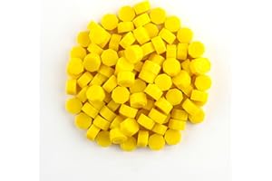 Aiviman 300Pcs Yellow Wax Seal Beads,Vintage Wax Sealing Beads for Wax Seal Stamp,Great for Wedding Invitations,Wine Package,