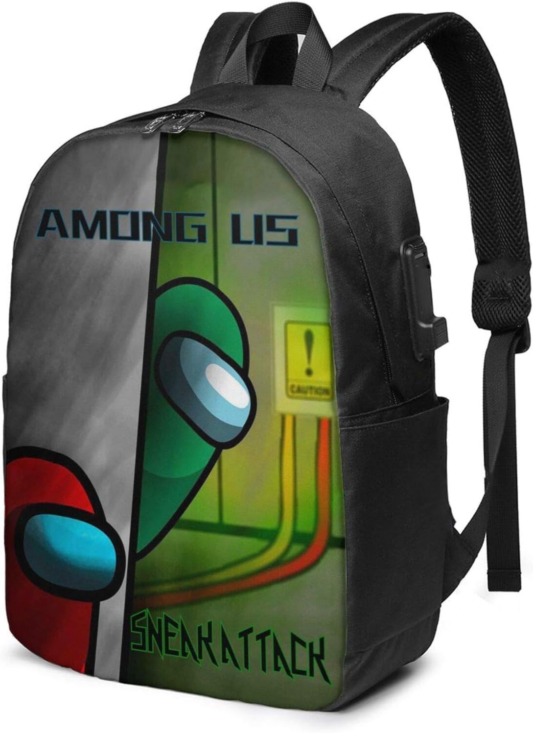 Among Us Printed Fashion Trend Backpack With Usb Port For