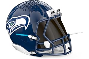 NFL Echo Dot Bundle: Includes Echo Dot | Deep Sea Blue and Limited-Edition NFL Helmet Stand | Seattle Seahawks