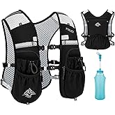 Running Hydration Vest for Women Men - Waterproof Running Water Backpack Hydration Pack with 12 Pockets, Lightweight Water Vest for Hiking Trail Cycling Marathon Race