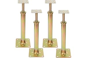 HUYEAR 4 PCS House Jacks for Leveling, Adjustable Basement Floor Jack Post, 11.6" to 16.1" Height Range, 8800 lbs Min and Max Height Capacity, Telescoping Jack for Temporary Support