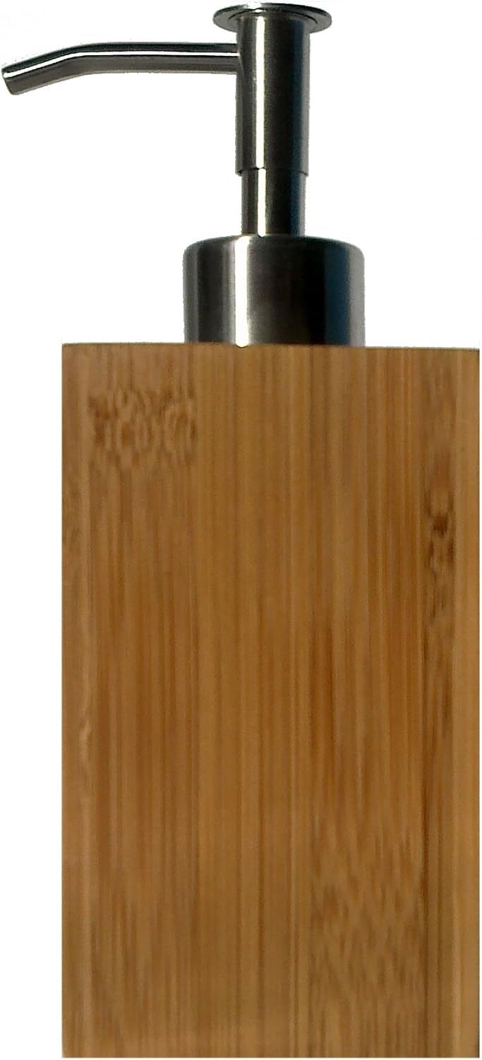 Natural Bamboo Wood Soap Dispenser Amazon.co.uk Kitchen & Home