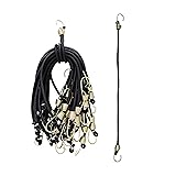 AUXBC 20PCS 12Inch Mini Black Bungee Cords with