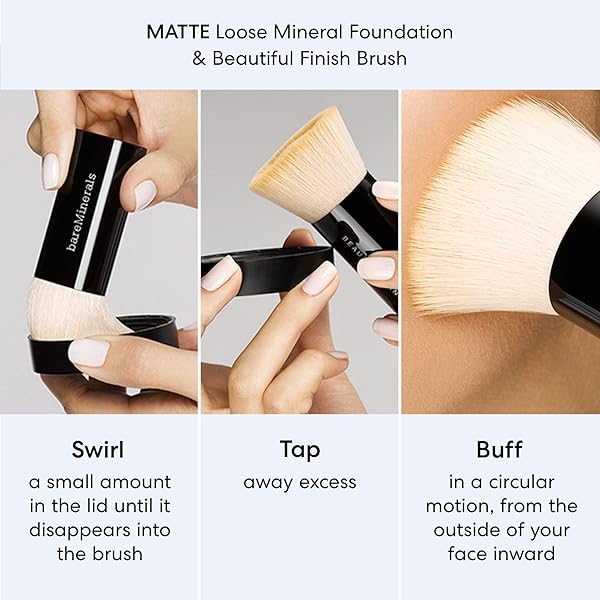 BAREMINERALS ORIGINAL MATTE LOOSE MINERAL FOUNDATION SPF 15, POWDER FOUNDATION MAKEUP, BUILDABLE COVERAGE, REDUCES SHINE, TALC FREE FOUNDATION, VEGAN