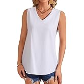 AXUIOKRY Womens Cotton Linen Tank Tops Sleeveless Camisole Blouses Summer Basic Shirt