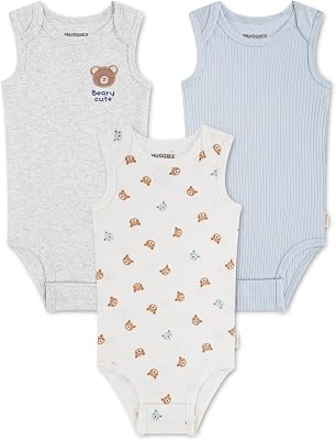 Strappy Bodysuit (3-Pack) Baby Boy Grey