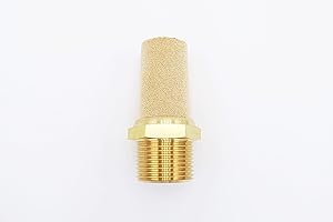 IVLPHA Pneumatic Air Muffler, Sintered Bronze Brass Muffler Filter 1" Male NPT Pneumatic Noise Reduce Air Solenoid Valve Silencer Fitting (Pack of 1)