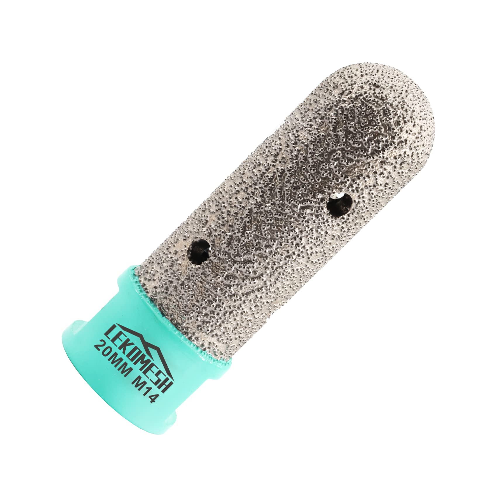 Diamond Finger Bits 20MM LEKOMESH - Diamond Coated Milling Bit for Enlarging Shaping Edging Holes of Porcelain Tile Ceramic Marble Granite Countertop M14 Thread