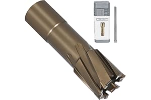 KEENTECH Carbide-Tipped Annular Cutter, 7/8" Dia. x 1-3/8" Depth, 3/4'' Weldon Shank, TCT Mag Drill Bit with Advanced PVD Nano-Coating for Faster, Smoother, Longer-Service Life Cutting Harder Metal