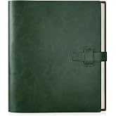 Artmag Photo Album 5x7 200 Photos, Thick Leather Cover Picture Album with 30 PCS Kraft Writing Paper Holds 200 Horizontal Photos for Family Wedding Anniversary (Dark Green)