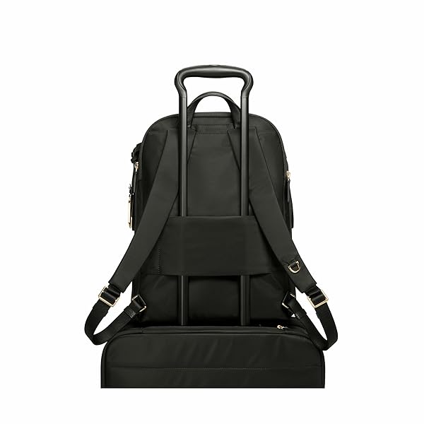 TUMI – VOYAGEUR MONTANA BACKPACK – STYLISH TRAVEL BACKPACK FOR WOMEN – FOR BUSINESS, WORK – FITS UP TO 16″ LAPTOPS – BLACK/GOLD
