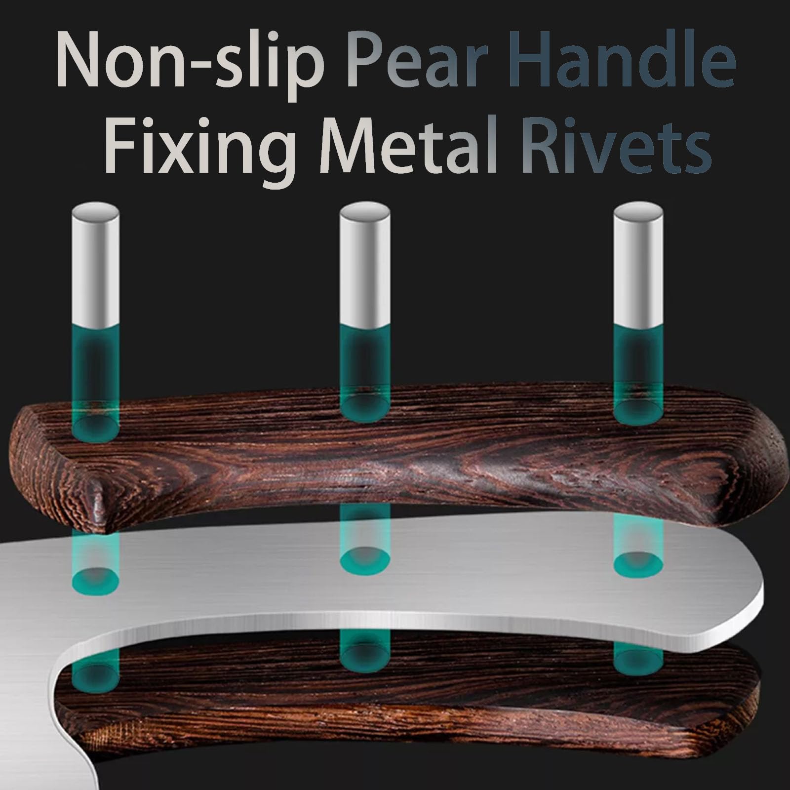 TIANYUE-FONG Meat Cleaver, Professional Chef Knife 6-inch High Carbon Stainless Steel Heavy Duty Butcher Knife for Chopping Meat, Bones & Vegetables, Ergonomic Handle for Chefs & Home Cooking