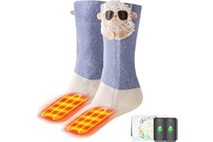 Kids Heated Socks - Boys and Girls Foot Warmer Electric Heating Socks with 4000mah Battery, 3 Heating Levels