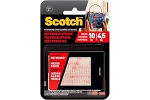 Scotch Reclosable Fasteners, Clear, DualLock, 1-Inchchx3-Inchch, 2 sets-Pack
