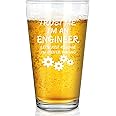 Trust Me I'm an Engineer Beer Pint Glass, Funny Gift for Her Him Dad Mom Friend Coworker Boss, Special Engineer Beer Glass fo