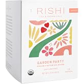 Rishi Tea Garden Party Organic Herbal Tea Bags, Caffeine Free, 15ct | Calming Chamomile Tea Blend, Enjoy Hot or Iced, Sustainable, 15 Servings