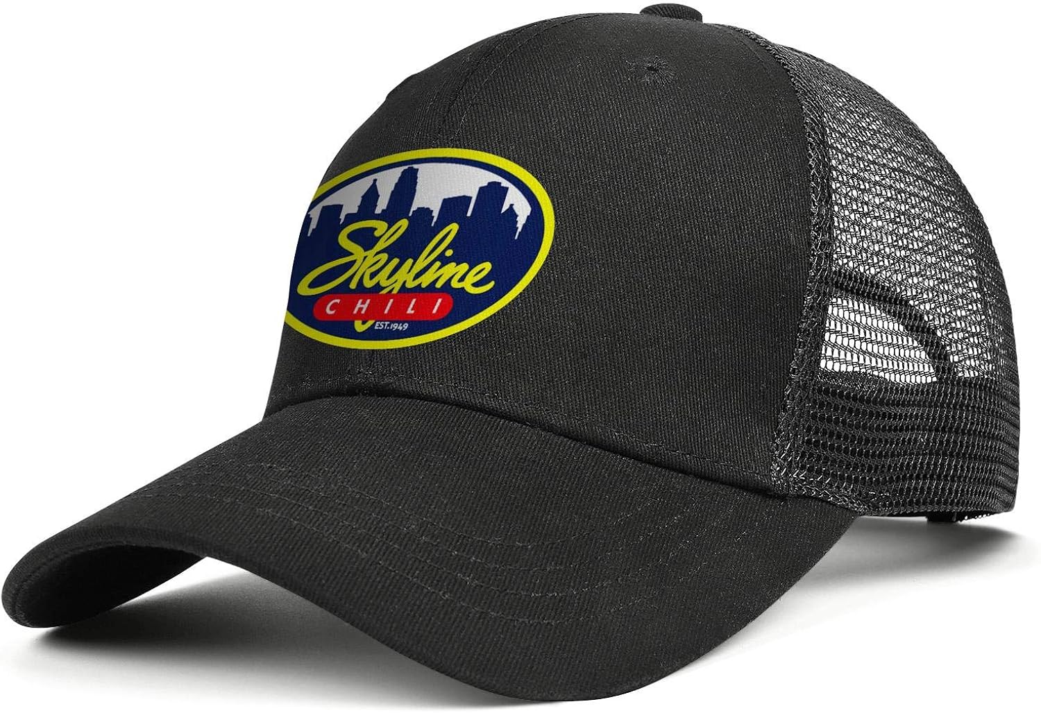 Adjustable Snapback Hats SkylineChili Classic Fashion Black Cap at
