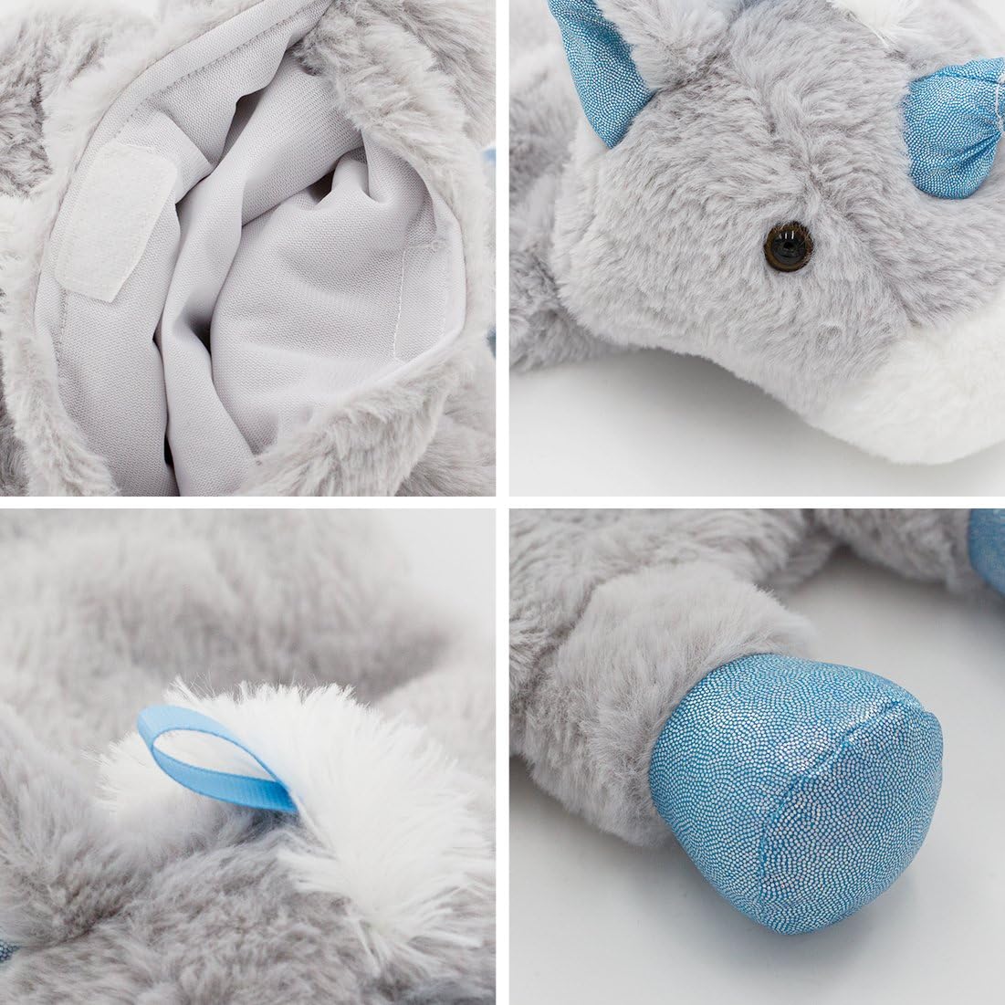 Premium Classic Rubber Hot Water Bottle with Cute Stuffed Plush Unicorn Cover (2L, Gray): Health & Personal Care