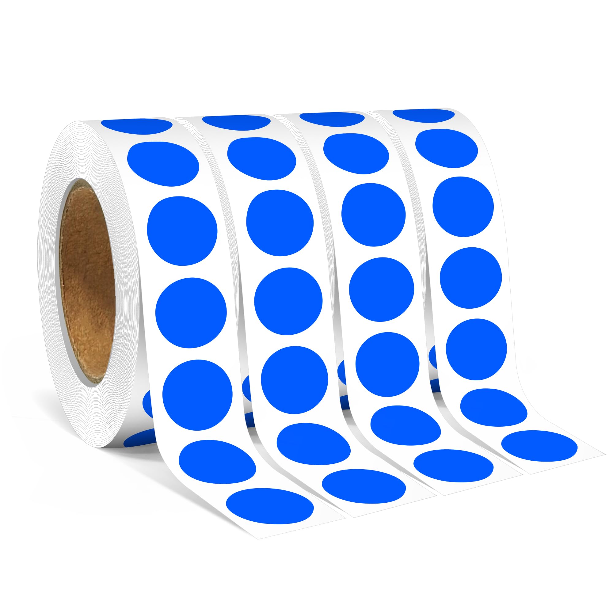 Photo 1 of 1/2 Inch Round Color Code Labels, 4 Rolls 4000 PCS Dot Label Stickers, 10 Color Style Circle Stickers for School, Office, Home (Blue)