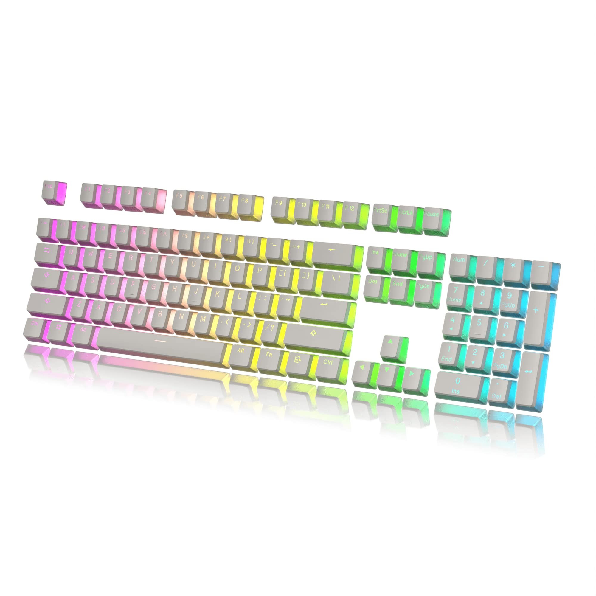 HK GAMING 112 Double Shot PBT Shine Through Pudding