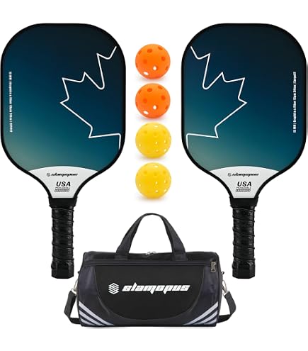Kit Complet Pickleball - 2 Raquettes En Fibre De Verre, 4 Balles (intérieur/extérieur), Sac Et Serviettes - Approuvé USAPA