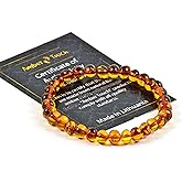 Baltic Amber Bracelet for Adults Made on Elastic Band- Natural Amber from Baltic Region, Genuine Baltic Amber