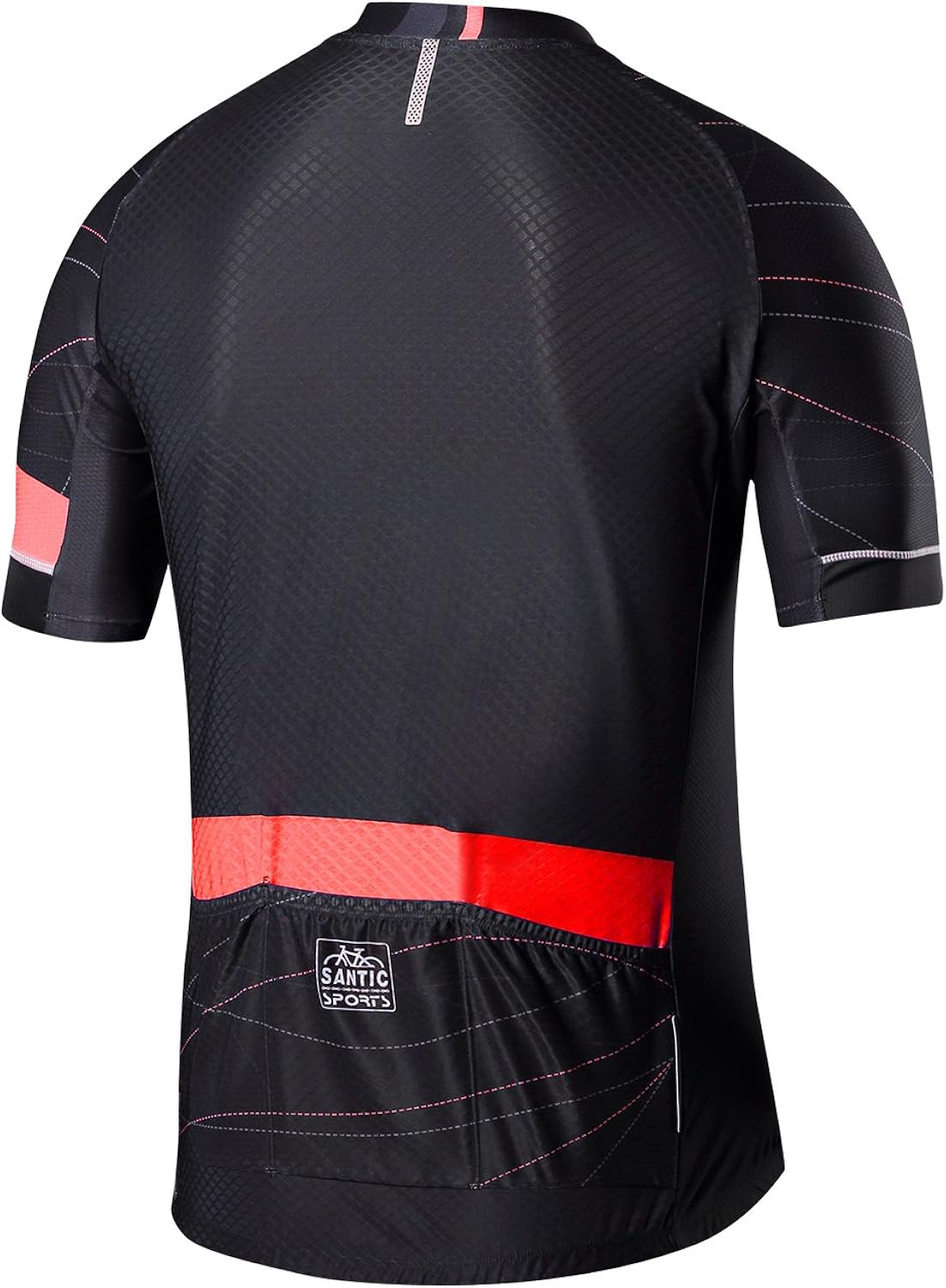 Santic Cycling Jerseys Men's Short Sleeve Bike Shirts Full Zip Bicycle Jacket with Pockets : Clothing