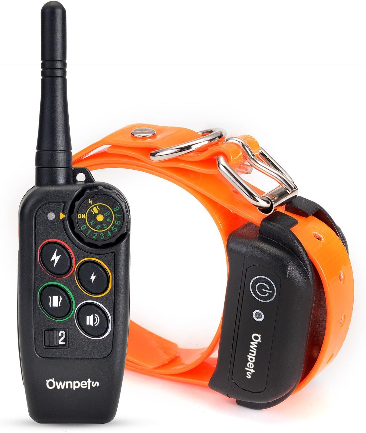 OWNPETS Dog Training Collar, Dog Training Shock Collar with Remote, 1100 Yard Range - Rechargeable & Waterproof, 4 Mode Shock/Vibration/Beep/Light Dog (10-100Lb), Bonus Training Ebook