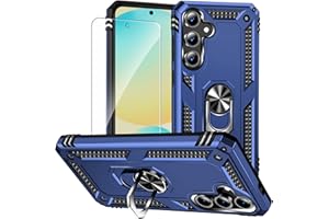 for Samsung Galaxy S24 FE Case with Screen Protector, 360°Military Grade Rotatable Kickstand (Heavy Duty) Shockproof Protecti