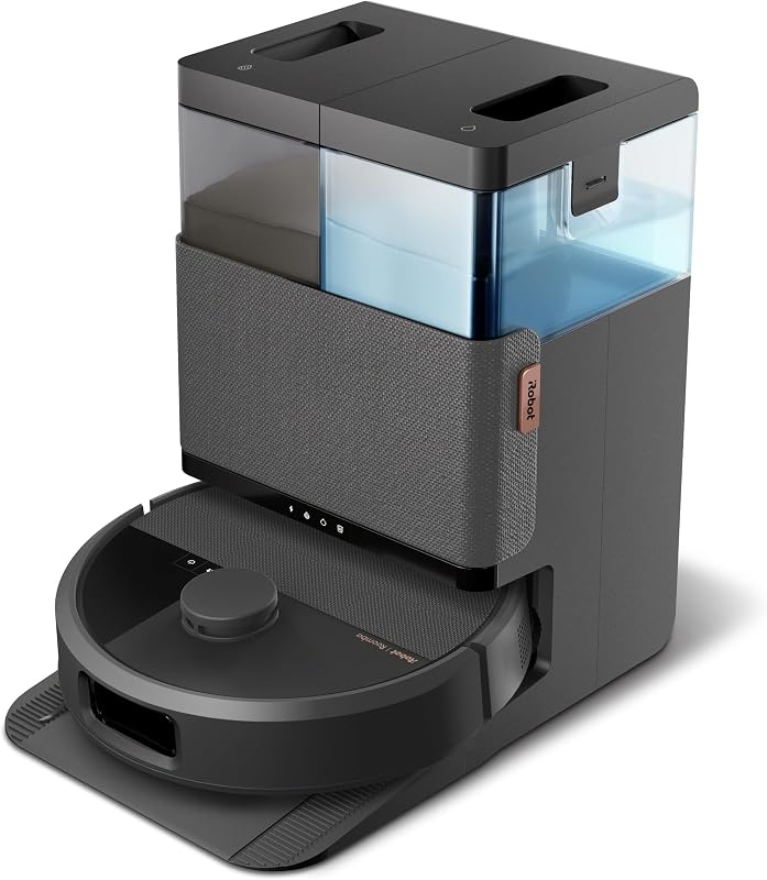 Roomba Plus 505 Combo con Base AutoWash multifunción y autolimpiable, Mopas DualClean con PerfectEdge, PrecisionVision IA, Clearview Pro LiDAR, Secado Aire Caliente mopas, 75 días autovaciado_N