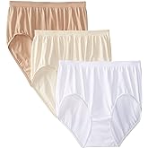 Bali womens Comfort Revolution Seamless Brief Underwear, Microfiber Stretch Panty, 3-pack