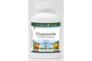 TERRAVITA Chamomile (Certified Organic) - 450 mg (100 Capsules, ZIN: 517605) - 2 Pack