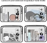 Jsdoin Clear Travel Toiletry Bag 2 Pack TSA Approved Waterproof Cosmetic Case view 3