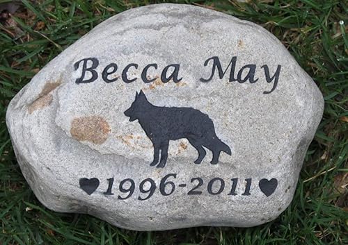 german shepherd memorial stone