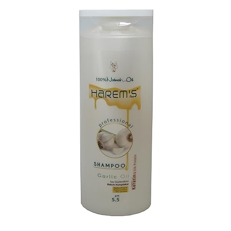 Knoblauch Shampoo gegen Haarausfall 400ml für Damen. Mit Weißem Knoblauch. Geruchsneutral. Ohne Farbstoffe, Ohne Parabene, Oh