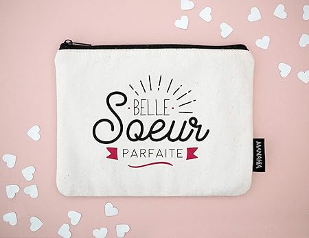 Manahia Pochette Belle Soeur Parfaite Pochette 100 Coton Cadeau Anniversaire Belle Soeur Cadeau Belle Soeur Pochette Soeur Amazon Fr Cuisine Maison