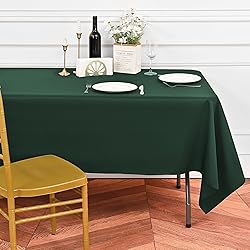 10 Pack Hunter Green Tablecloths for 6ft Rectangle